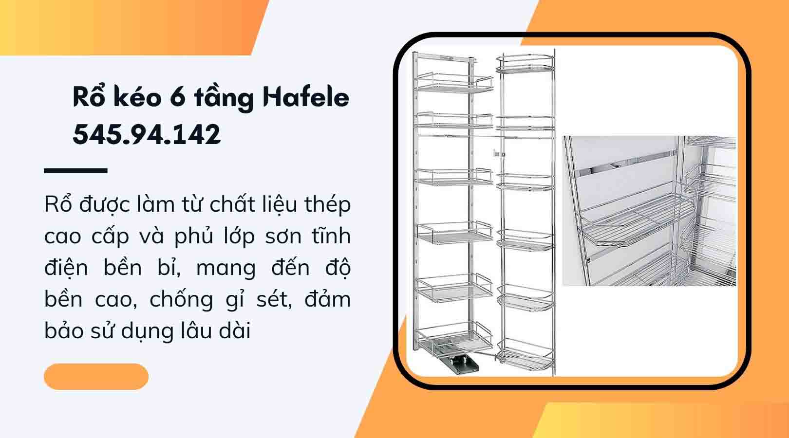 Ưu điểm khi sử dụng rổ kéo 6 tầng Hafele 545.94.142